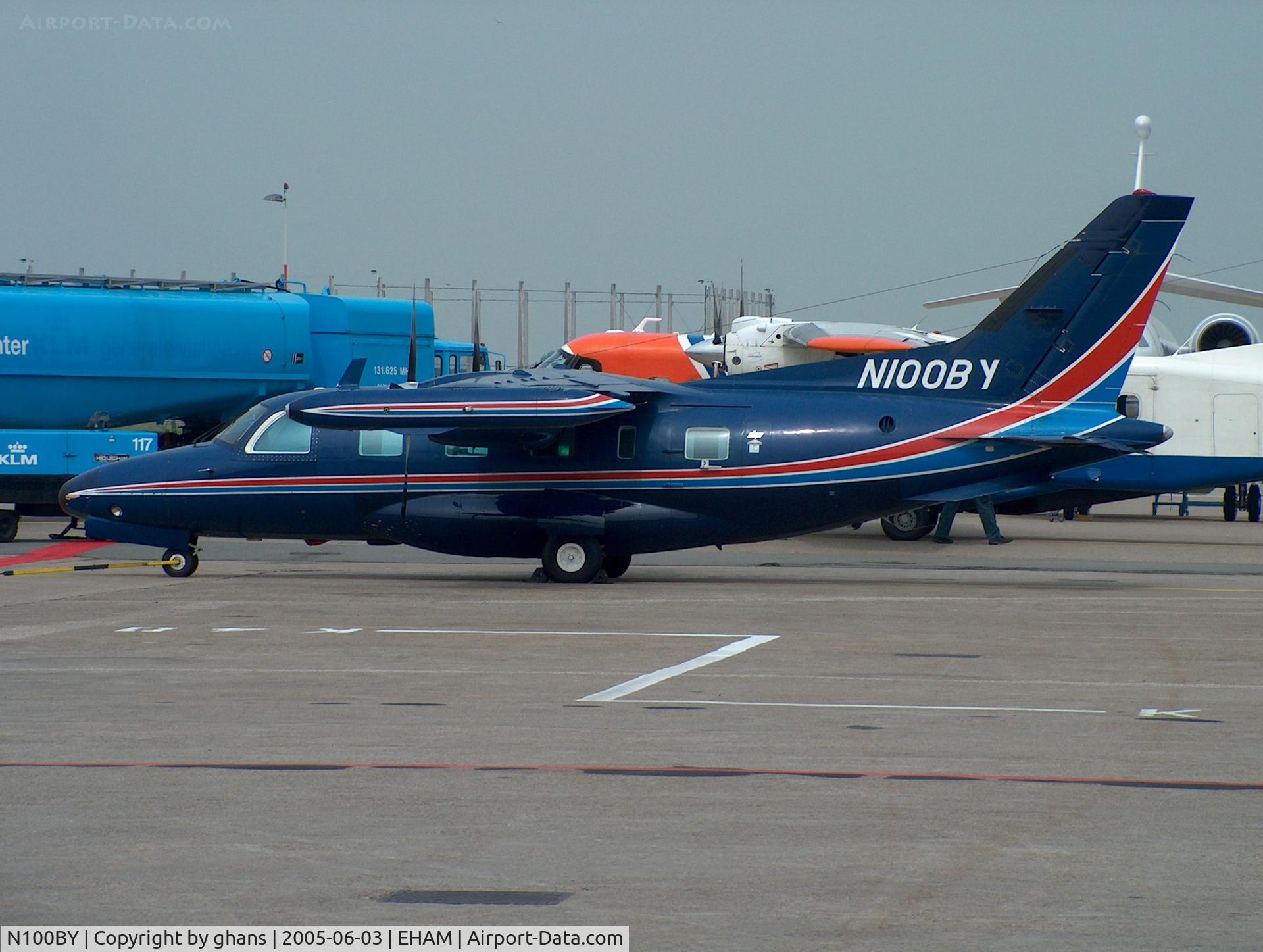 N100BY, 1984 Mitsubishi MU-2B-60 Marquise C/N 1565 S.A., Parked at Spl East