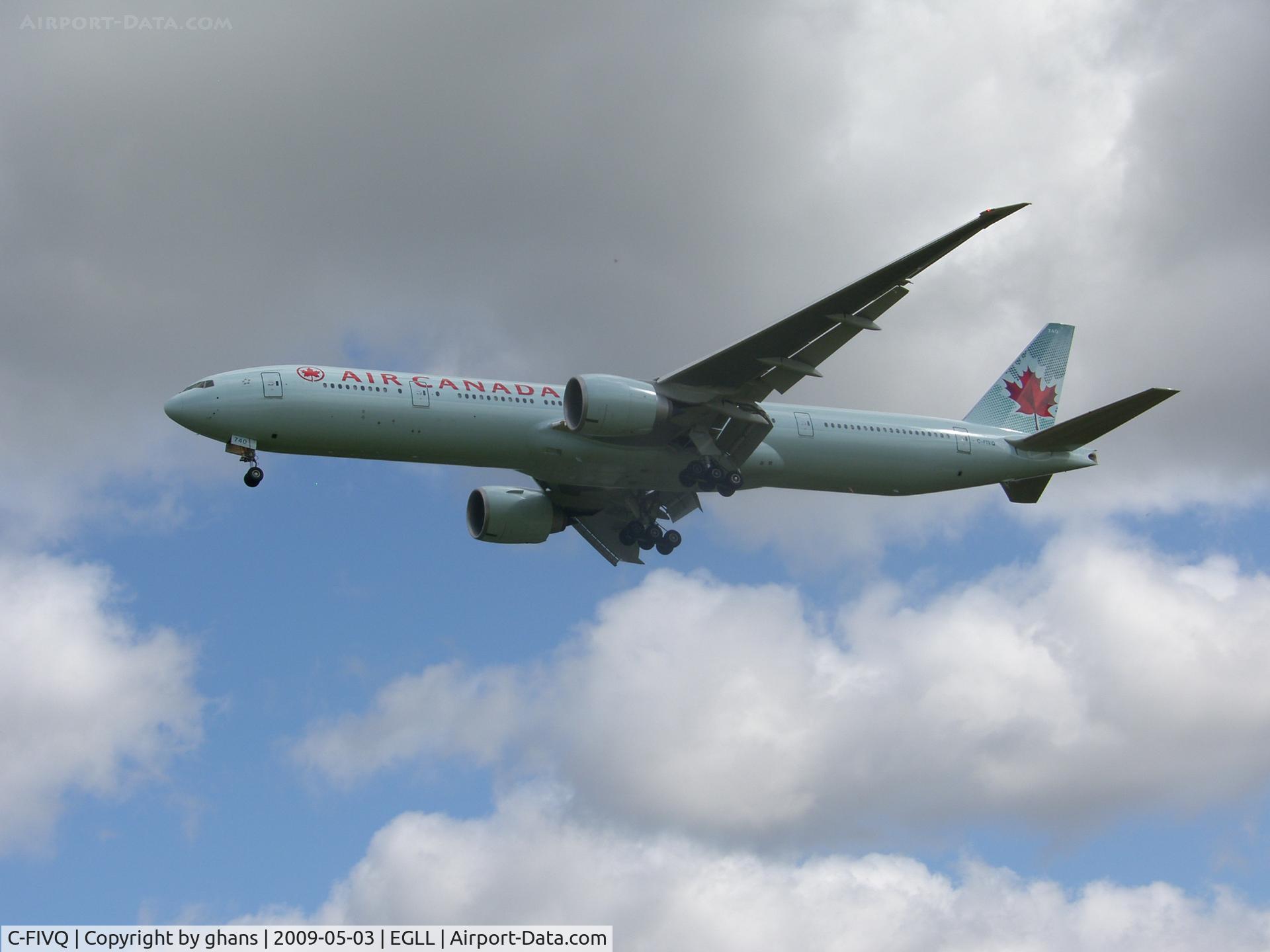 C-FIVQ, 2008 Boeing 777-333/ER C/N 35240, Landing 27R