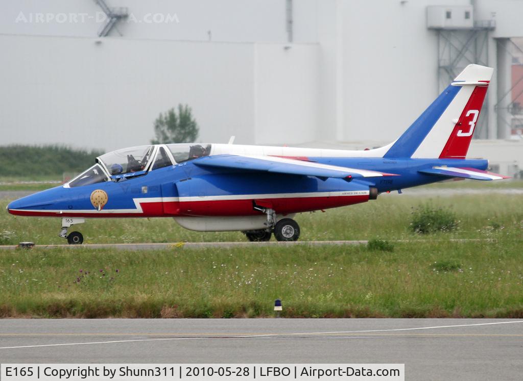E165, Dassault-Dornier Alpha Jet E C/N E165, Taxiing holding point rwy 32R for demo flight @ LFBR