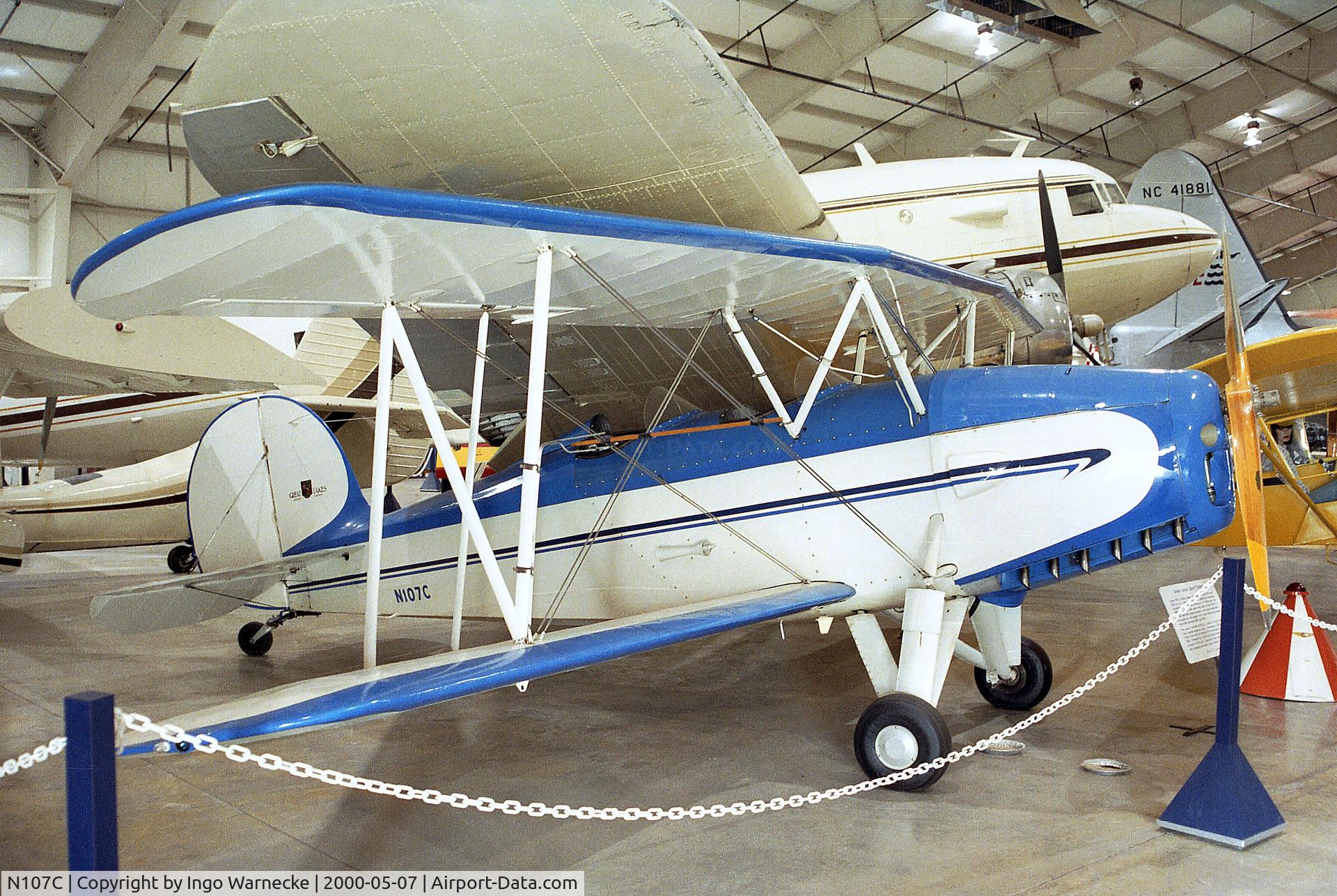 N107C, Great Lakes 2T-1A Sport Trainer C/N 6931K-420, Great Lakes 2T-1A at the New England Air Museum, Windsor Locks CT