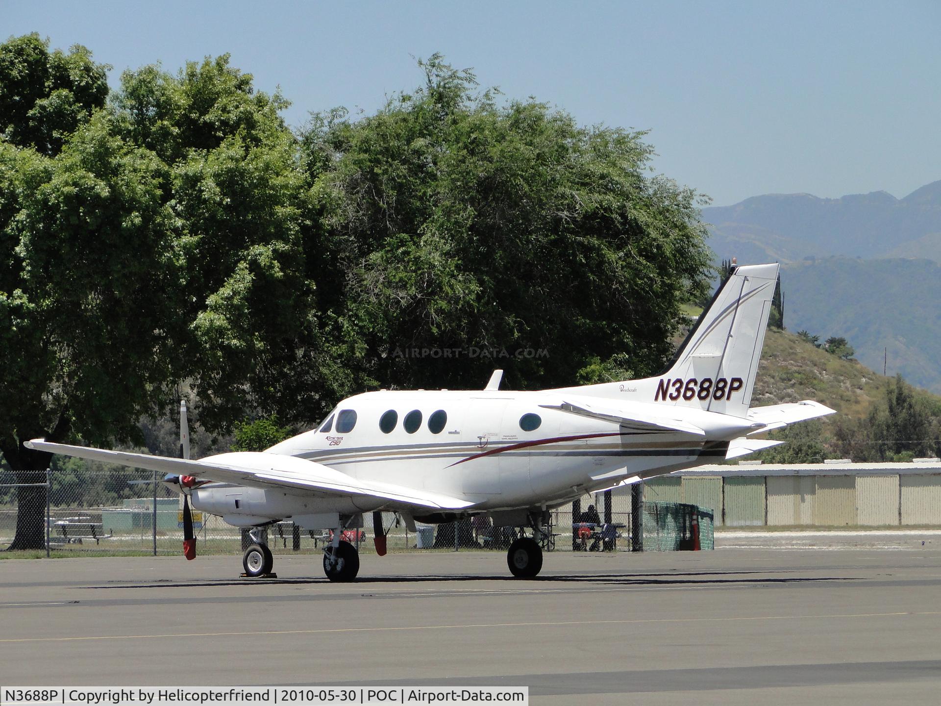 N3688P, 1980 Beech C90 King Air C/N LJ-915, Parked in transient parking