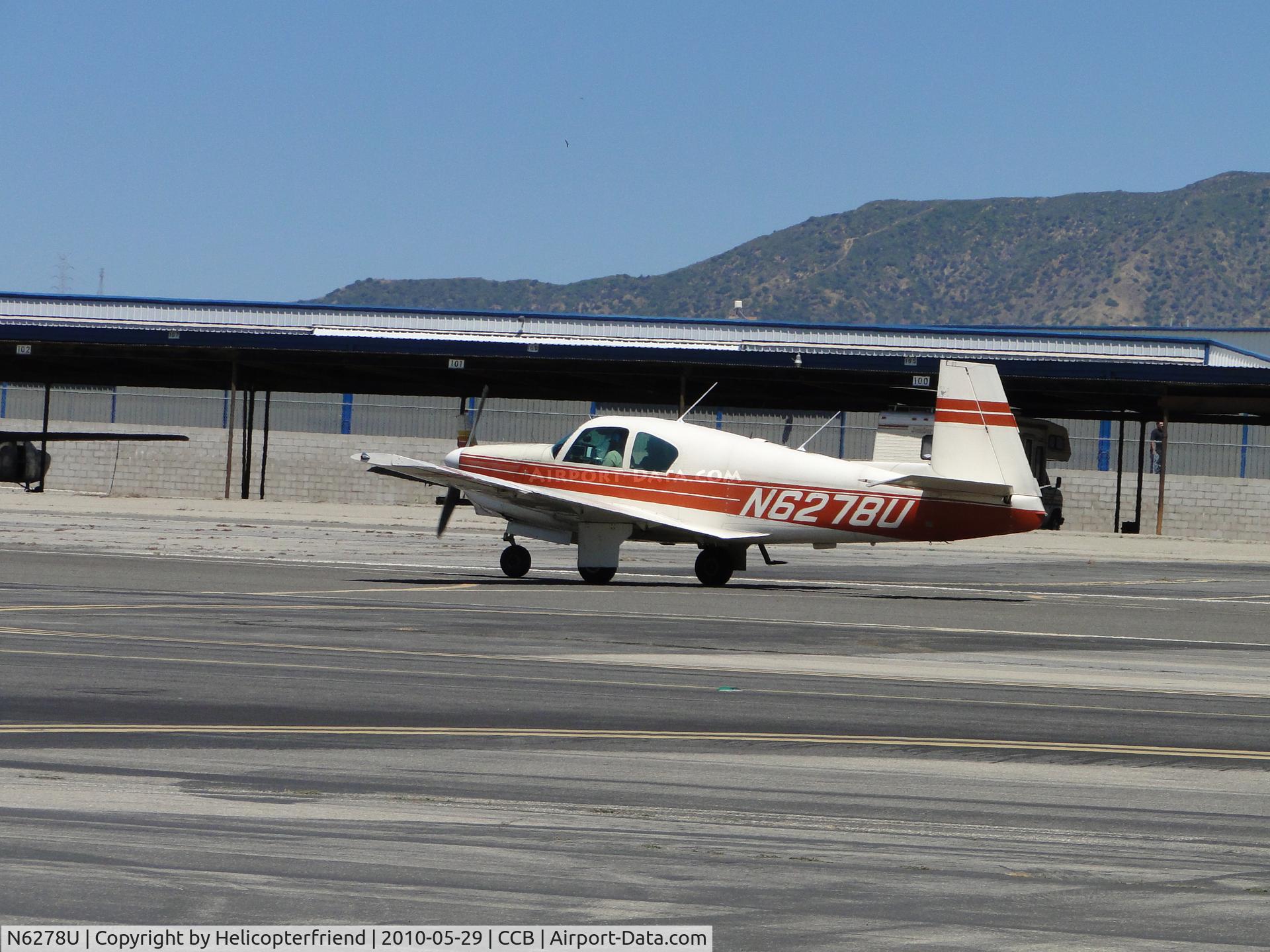 N6278U, 1962 Mooney M20C Ranger C/N 2117, Landed at Cable, rolling out