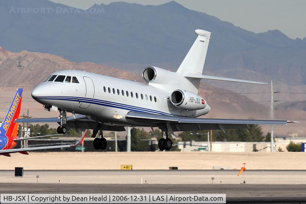 HB-JSX, 2004 Dassault Falcon 900EX C/N 141, Dasnair's 2004 Dassault Falcon 900EX HB-JSX landing RWY 25L.