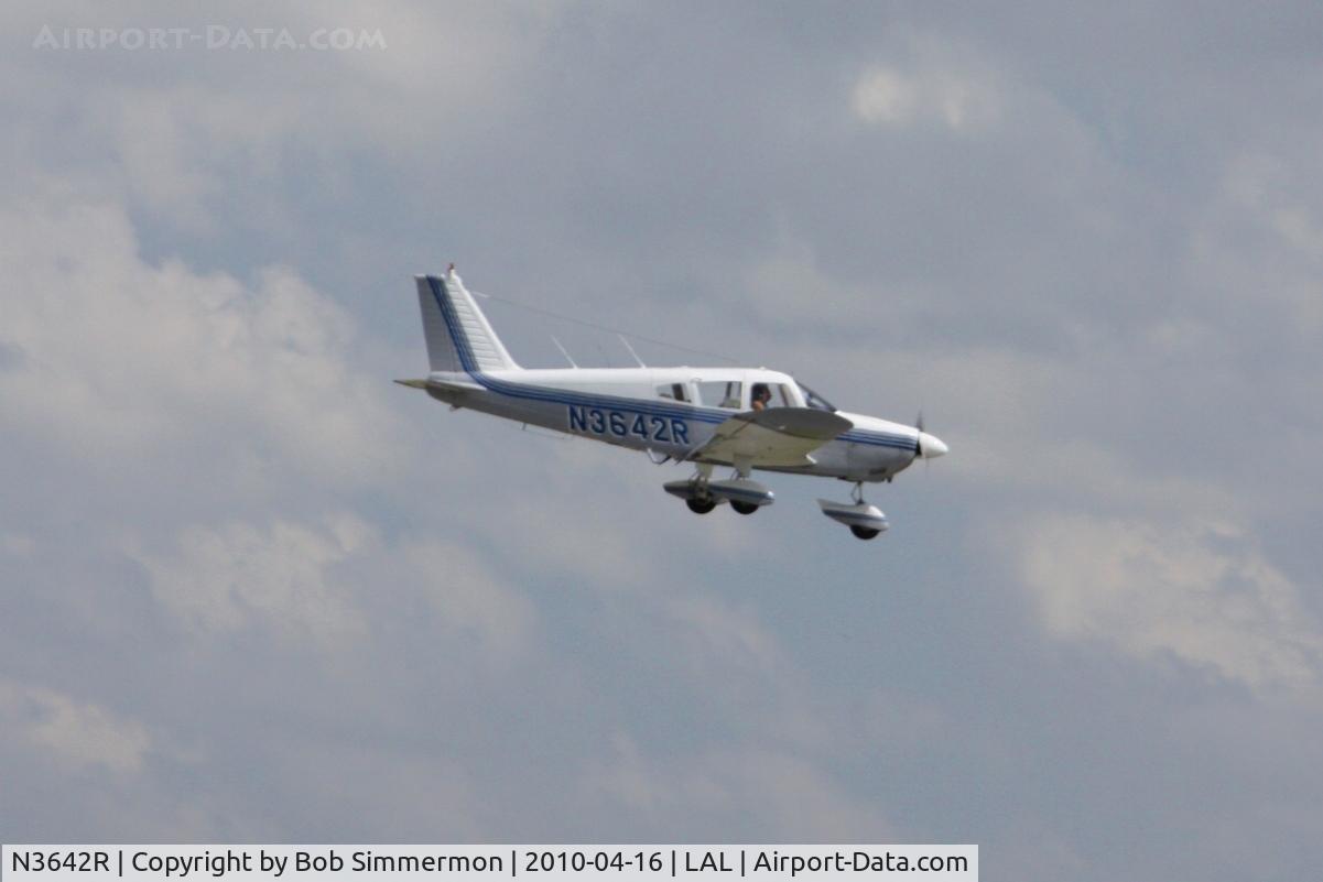 N3642R, 1970 Piper PA-28-180 Cherokee C/N 28-5738, Arriving at Lakeland, Florida during Sun N Fun 2010.
