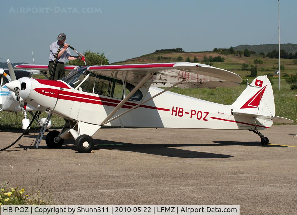 HB-POZ, 1970 Piper PA-18-150 Super Cub C/N 18-8877, On refuelling...