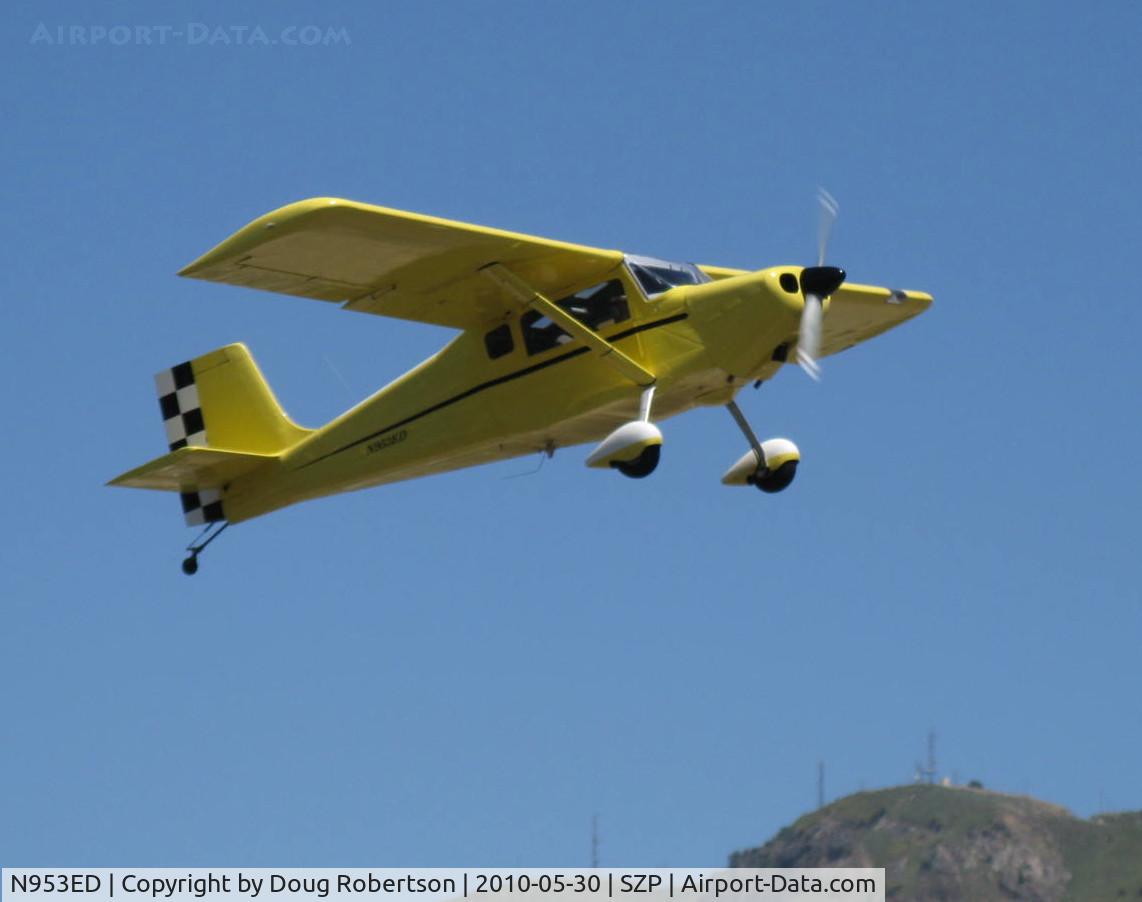 N953ED, 2008 Murphy Elite C/N 639E, 2008 Hirsty MURPHY ELITE, Lycoming O-320 150 Hp, a second generation REBEL, Experimental class, takeoff climb Rwy 22