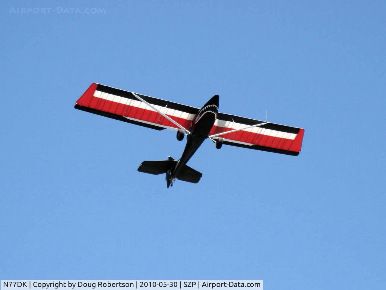 N77DK, 2004 Advanced Aviation Carrera C/N 001, 2004 Kelley KELLEY ONE, Rotax 503 DCDI two-stroke 52 Hp pusher, takeoff climb Rwy 22 for CMA base