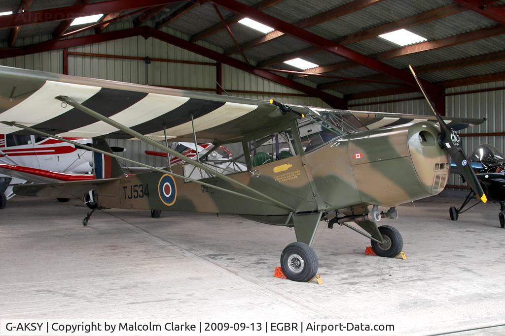 G-AKSY, 1944 Taylorcraft J Auster 5 C/N 1567, Auster 5 Alpha at Breighton Airfield in 2009.