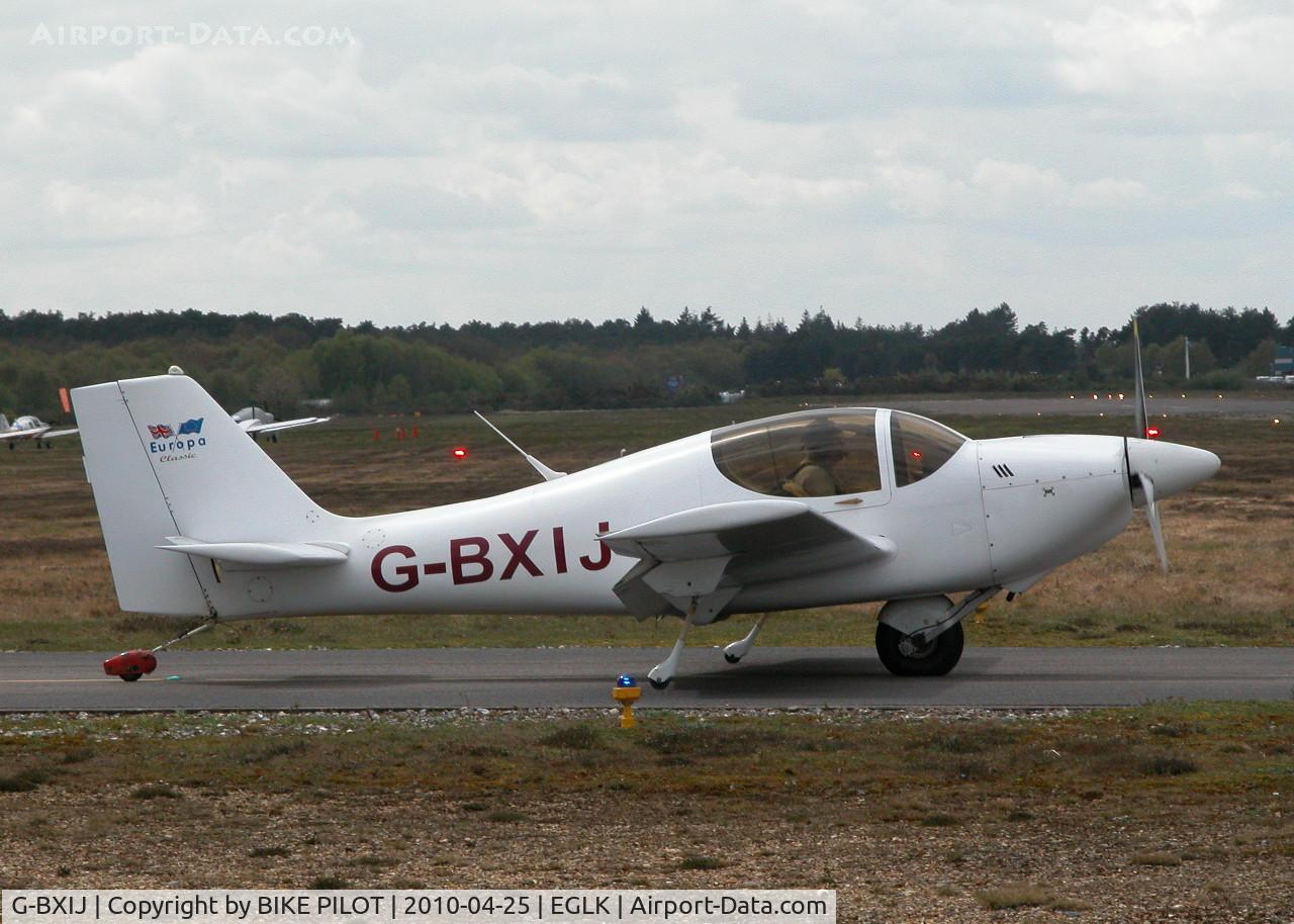 G-BXIJ, 1997 Europa Monowheel C/N PFA 247-12698, VISITING EUROPA HEADING TO RWY 25