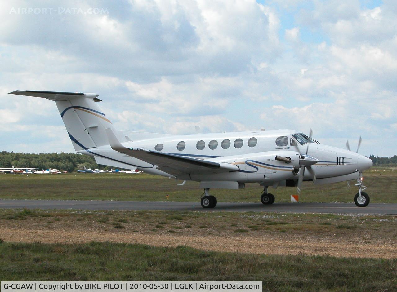 G-CGAW, 1980 Beech 200 Super King Air C/N BB-700, ALPHA WHISKY TAXY WAY ALPHA FOR RWY 25