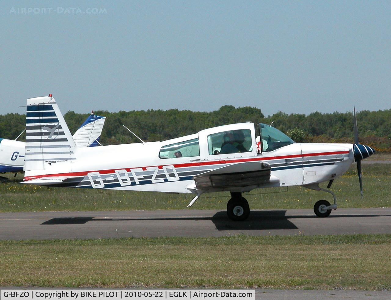 G-BFZO, 1978 Grumman American AA-5A Cheetah C/N AA5A-0697, PARTICIPANT AT THE HANDICAPPED SERVICE PERSONNEL EVENT