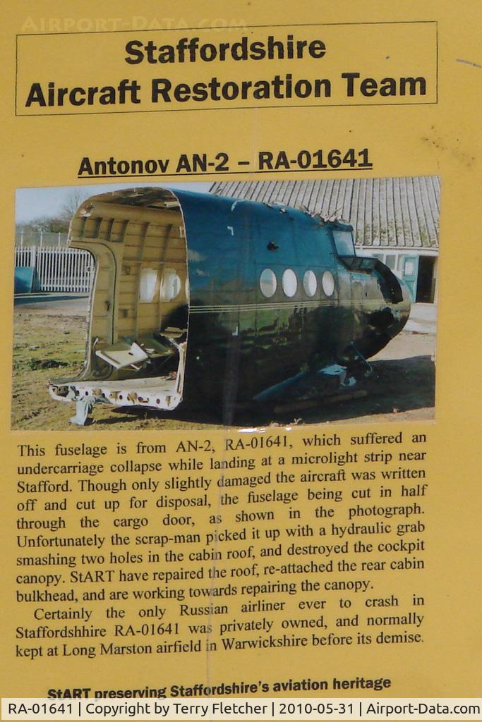 RA-01641, Antonov An-2 C/N 1G190-47, AN2 Restoration Project