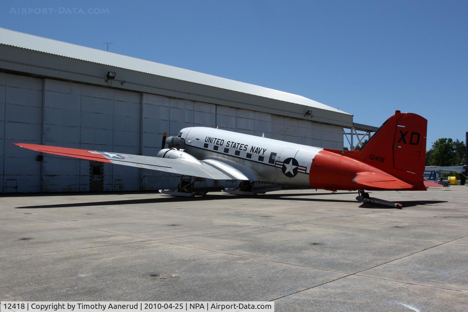 12418, 1942 Douglas LC-47H-20-DL Skytrain C/N 9358, Douglas R4D-5 BuNo 12418 transfer from USAAF ex 42-23496