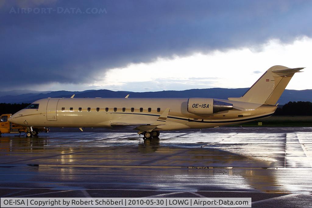 OE-ISA, 2007 Bombardier Challenger 850 (CL-600-2B19) C/N 8043, Strange light conditions after a short thunderstorm.