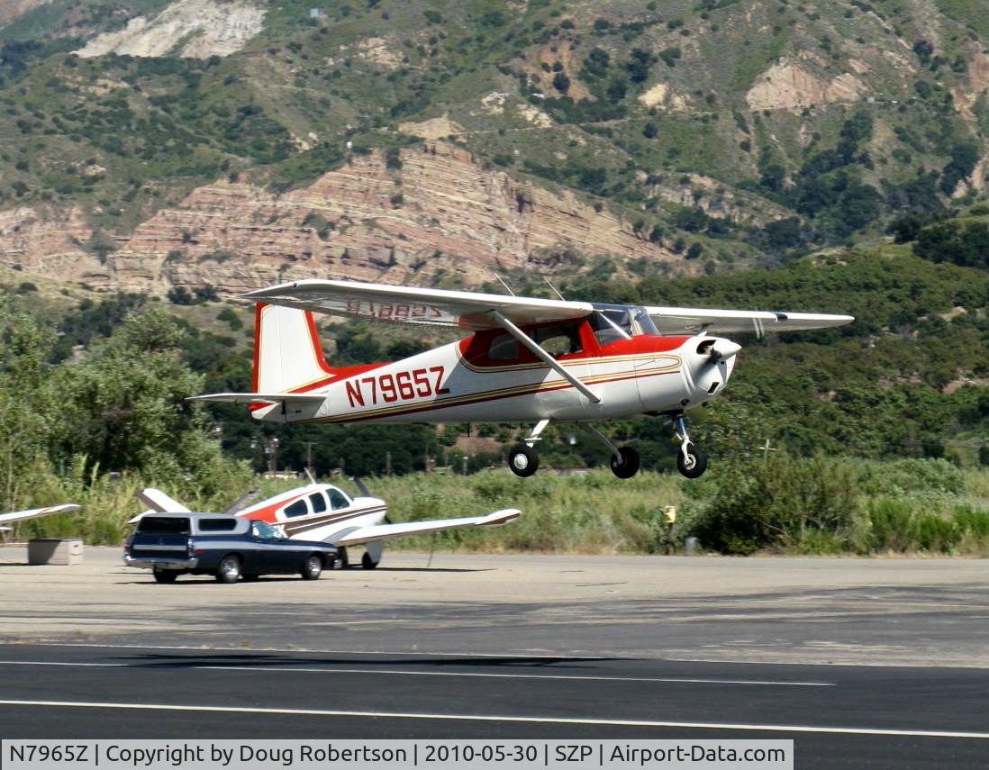 N7965Z, 1963 Cessna 150C C/N 15060065, 1963 Cessna 150C, Continental O-200 100 Hp, takeoff climb Rwy 22