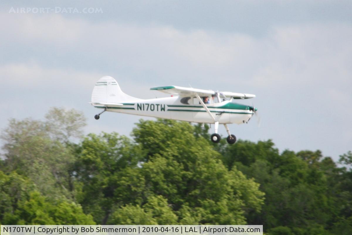 N170TW, 1951 Cessna 170A C/N 20197, Arriving at Lakeland, Florida during Sun N Fun 2010.