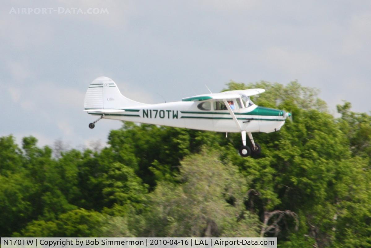 N170TW, 1951 Cessna 170A C/N 20197, Arriving at Lakeland, Florida during Sun N Fun 2010.