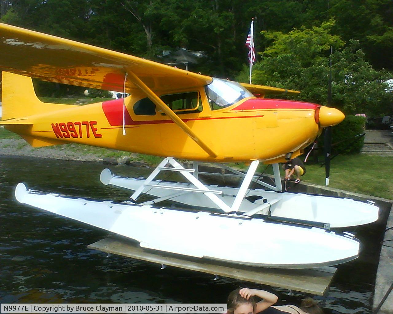 N9977E, 1958 Cessna 182A Skylane C/N 34853, At its home base on Keuka Lake