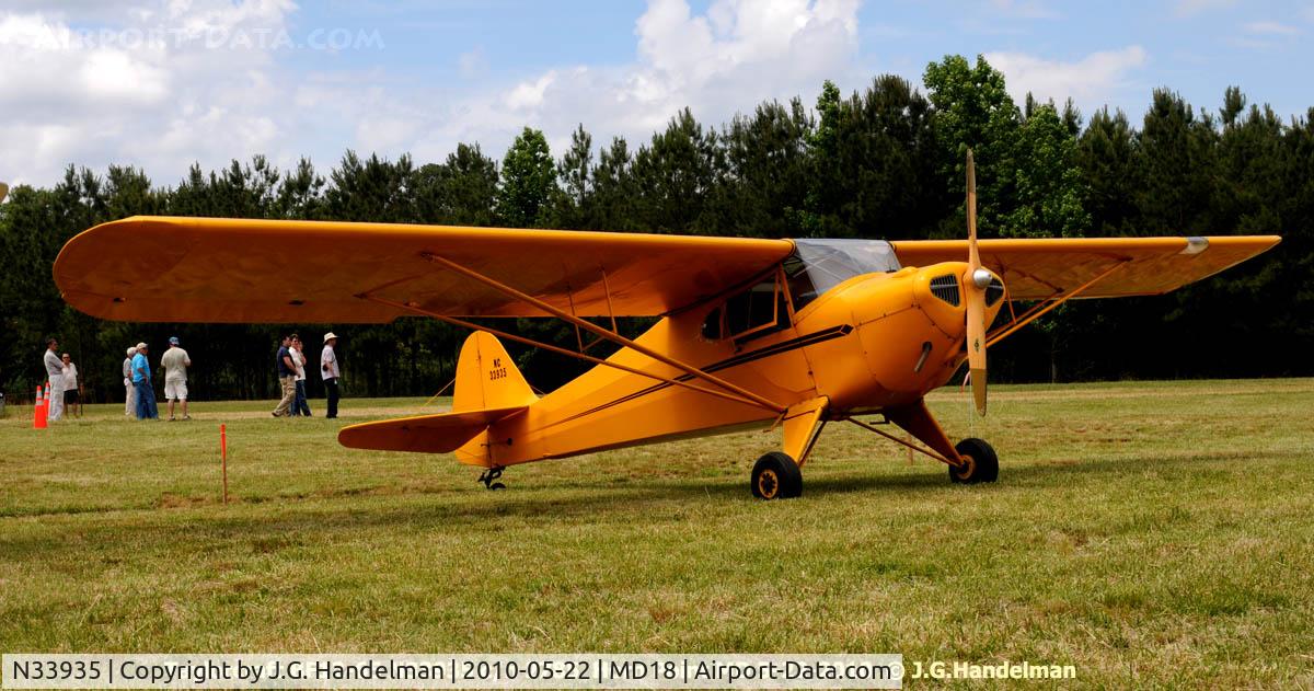 N33935, 1941 Taylorcraft BF12-65 C/N 2785, at Horn Point 5/2010