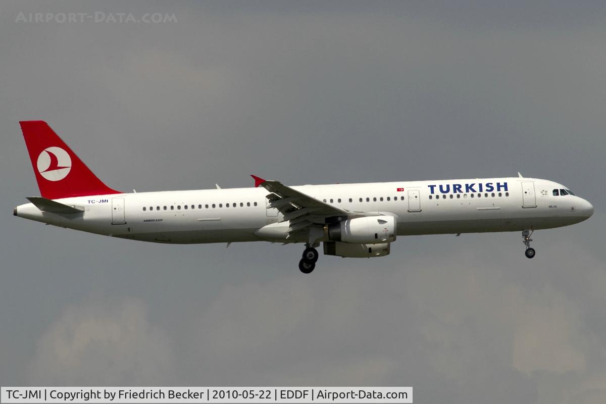 TC-JMI, 2008 Airbus A321-232 C/N 3673, short final RW25R
