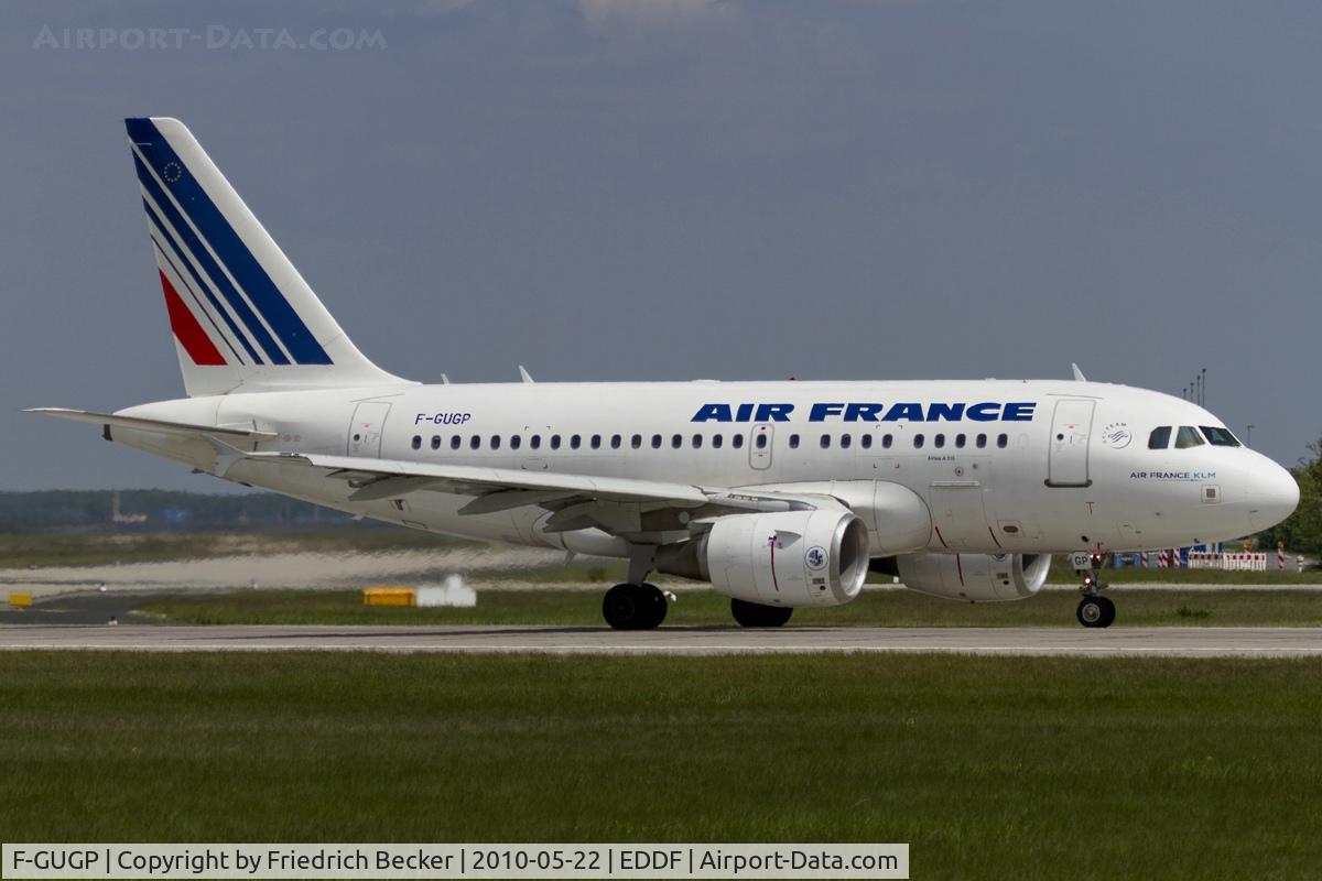 F-GUGP, 2006 Airbus A318-111 C/N 2967, departing via RW18W