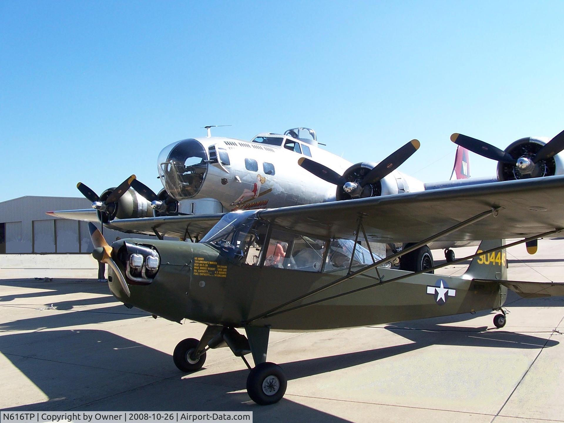 N616TP, Taylorcraft L-2B C/N 0-4449, With EAA B-17 Aluminum Overcast at KGKY