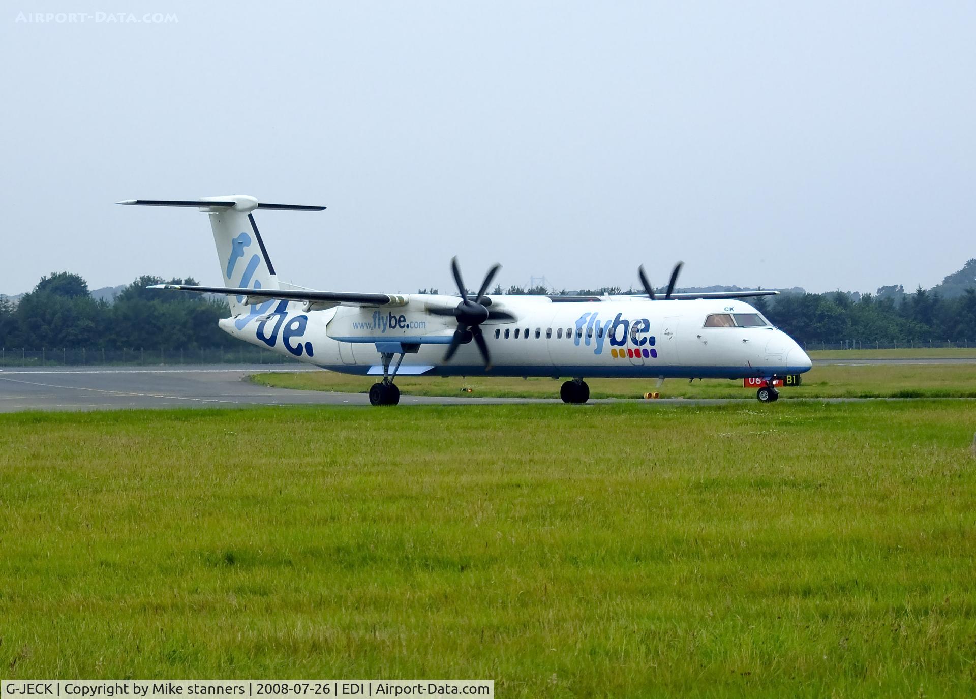 G-JECK, 2005 De Havilland Canada DHC-8-402Q Dash 8 C/N 4113, Flybe Dash 8Q-402 Arrives at EDI