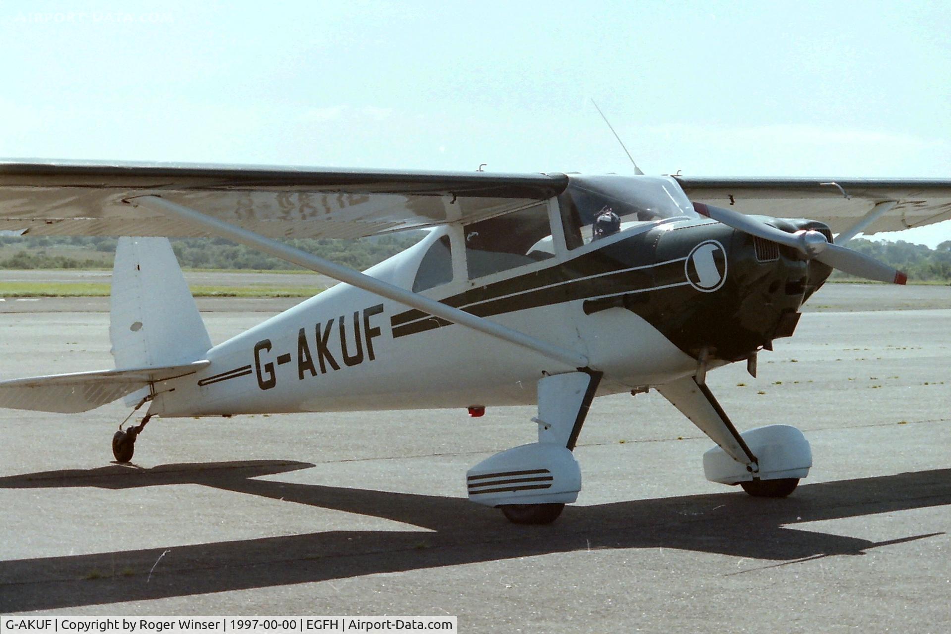 G-AKUF, 1947 Luscombe 8F Silvaire C/N 4794, Delightful Silvaire visiting Swansea Airport in 1997.