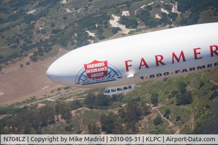 N704LZ, 2008 Zeppelin LZ N07-100 C/N 004, Over Lompoc Ca.