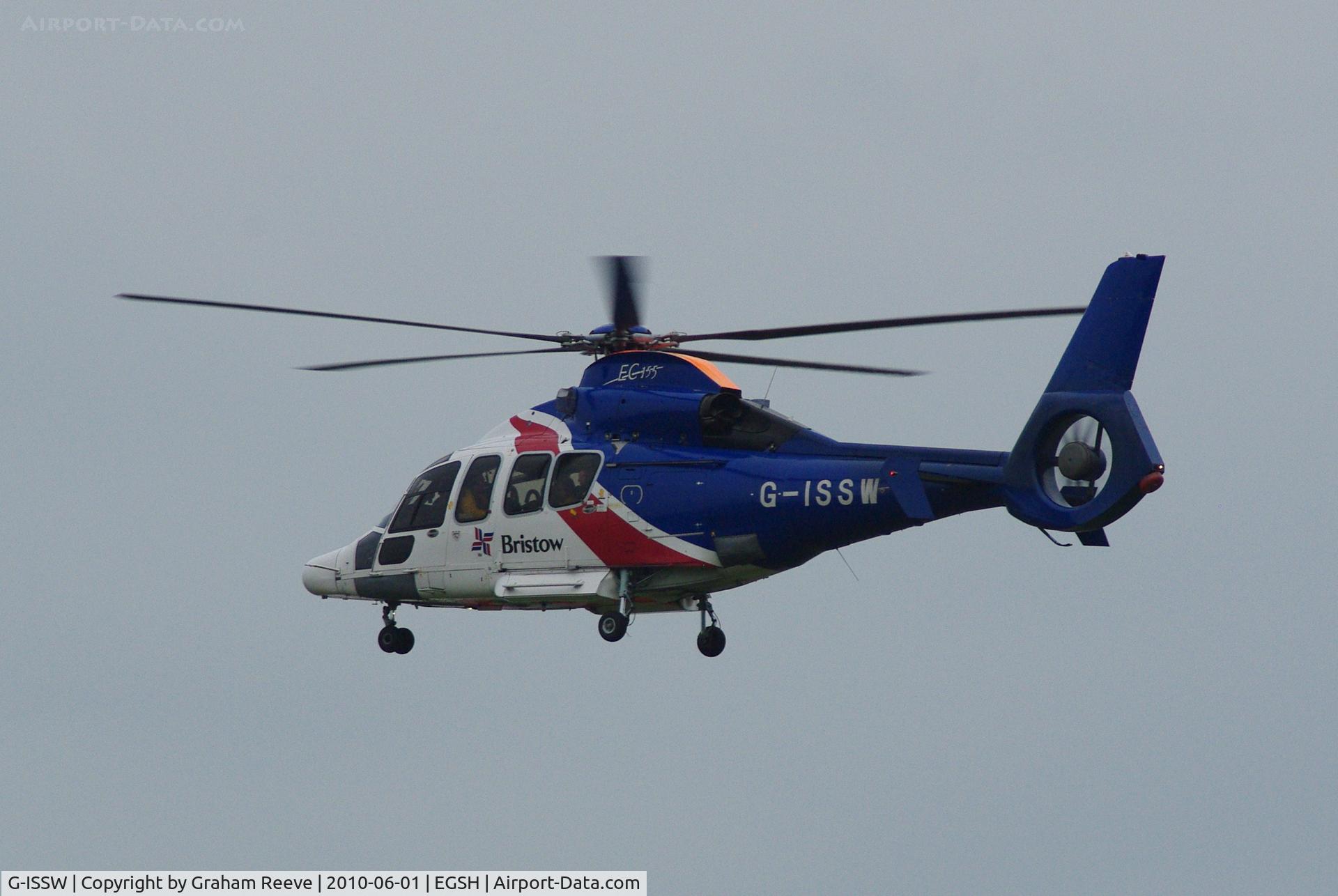 G-ISSW, 2006 Eurocopter EC-155B-1 C/N 6755, Landing at Norwich.