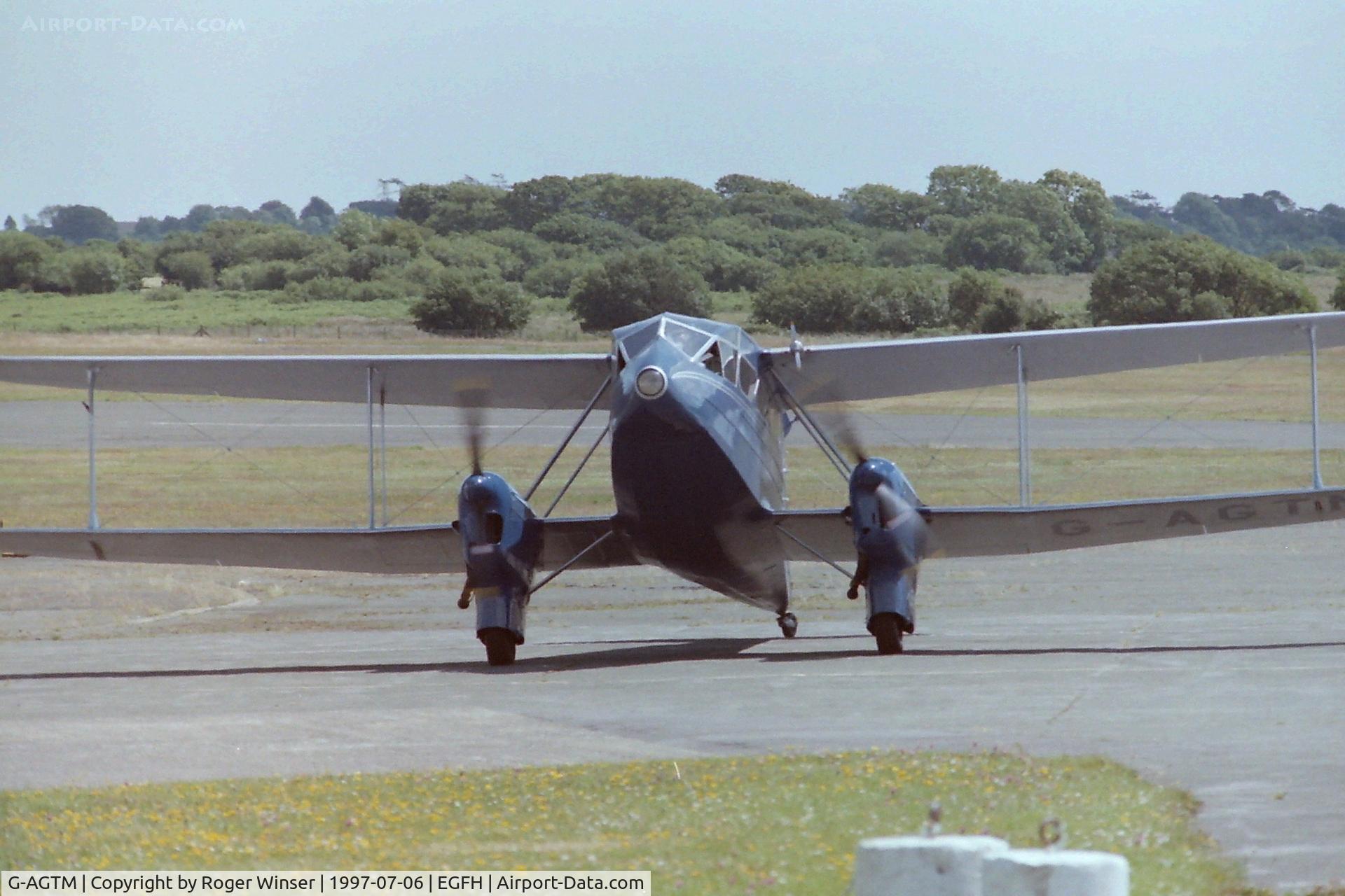 G-AGTM, 1944 De Havilland DH-89A Dominie/Dragon Rapide C/N 6746, The Dragon Rapide gave pleasure flights around the Gower during a DHA open day at the airport, summer 1997. Operated by Aviation Heritage.