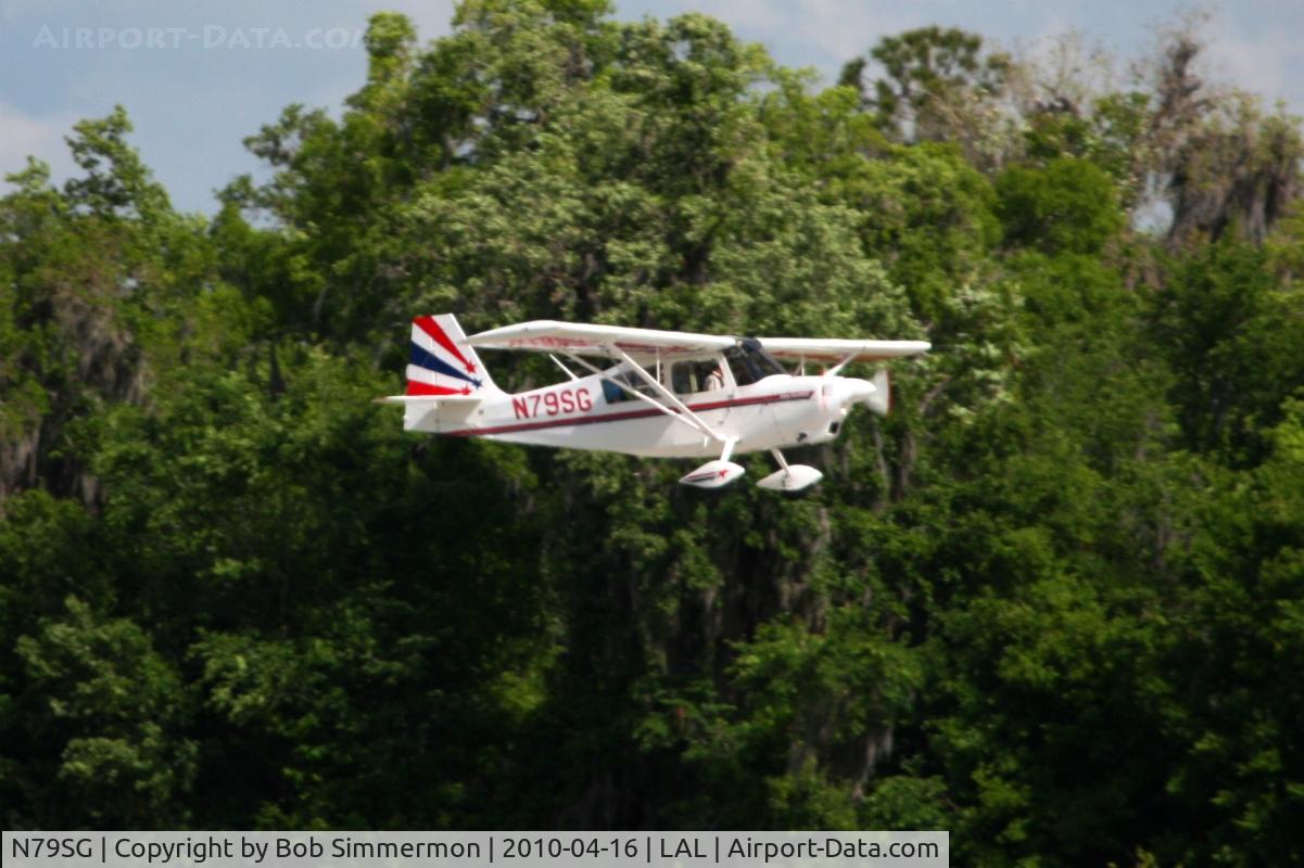 N79SG, 2005 American Champion 8KCAB Super Decathlon C/N 1011-2005, Arriving at Lakeland, Florida during Sun N Fun 2010.