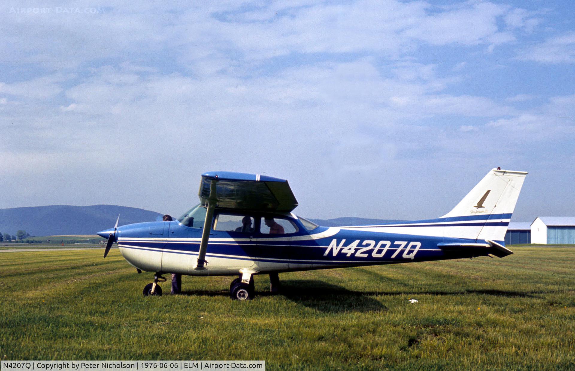 N4207Q, 1971 Cessna 172L Skyhawk II C/N 17260107, Cessna 172L Skyhawk II at Chemung County Airport, now known as Elmira Corning Regional, in the Summer of 1976.