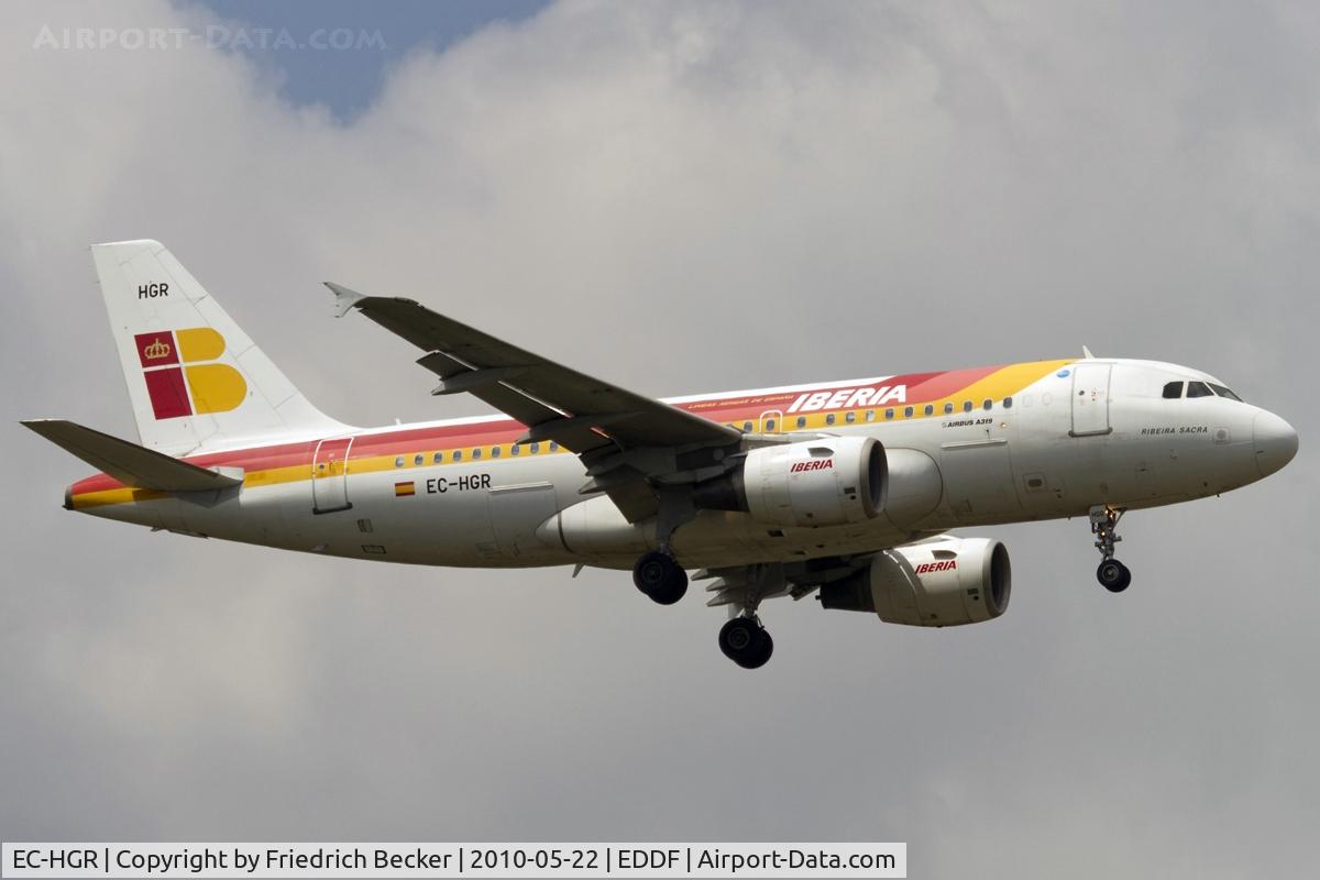 EC-HGR, 1999 Airbus A319-111 C/N 1154, short final RW25R
