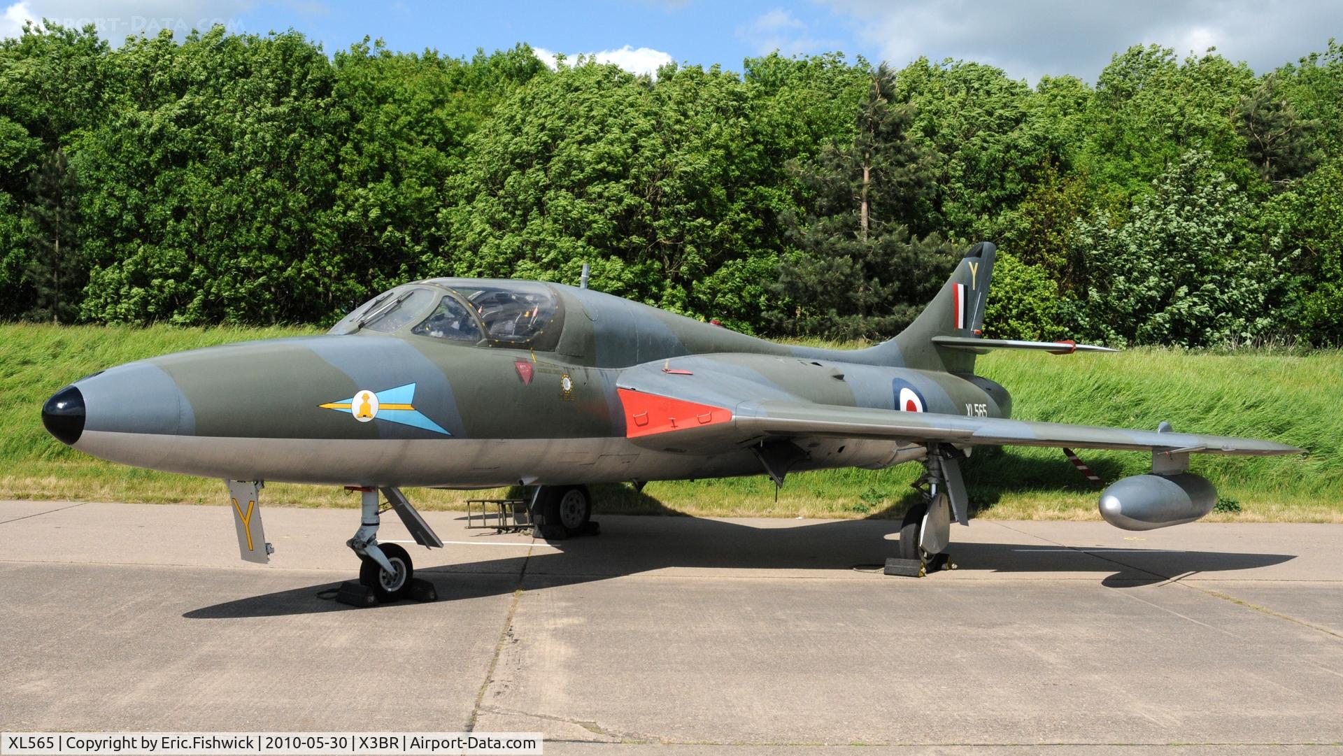 XL565, 1958 Hawker Hunter T.7 C/N 41H/693716, XL565 at Bruntingthorpe Cold War Jets Open Day - May 2010