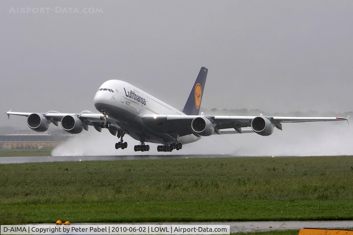 D-AIMA, 2010 Airbus A380-841 C/N 038, first landing