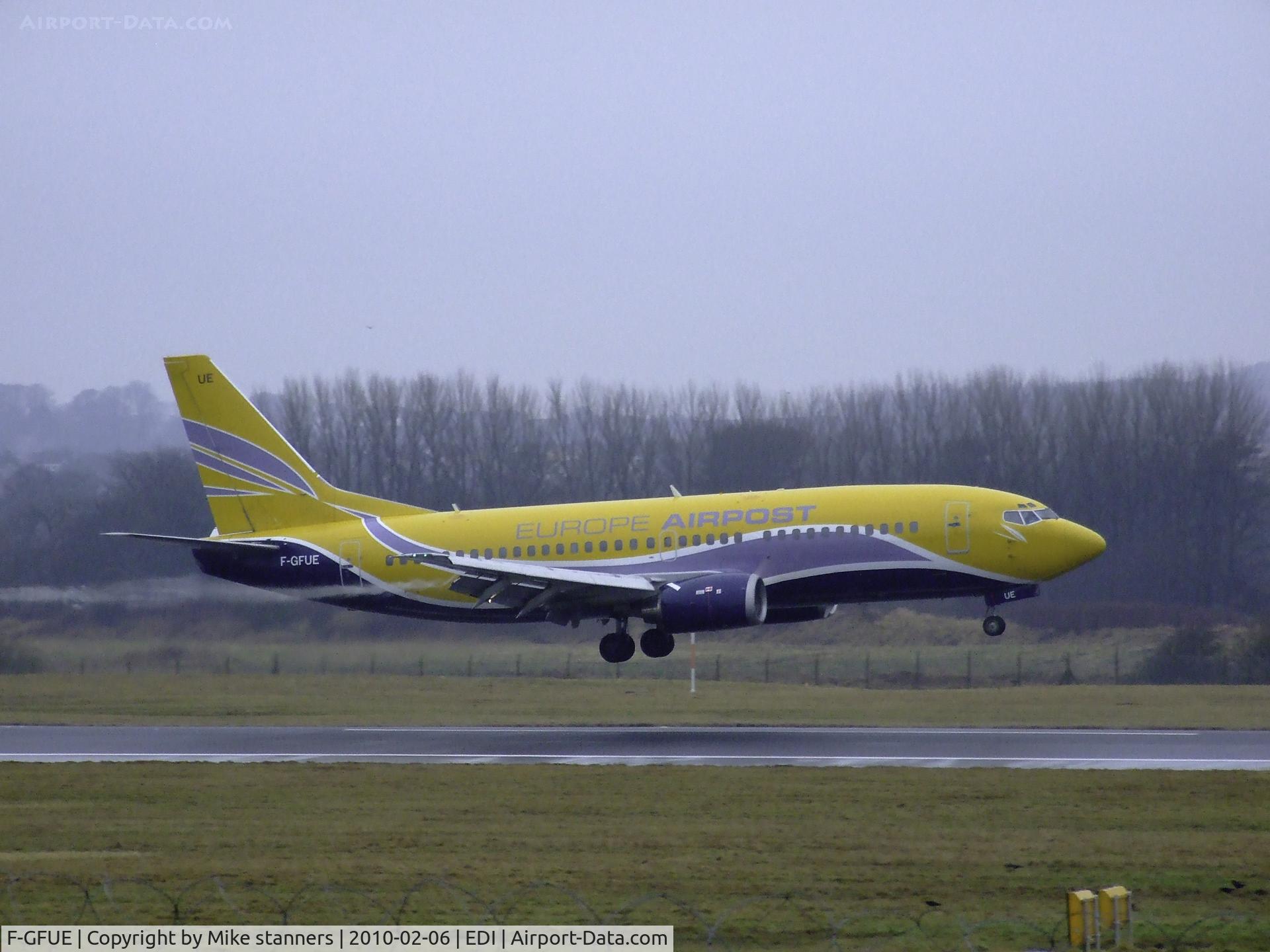 F-GFUE, 1989 Boeing 737-3B3QC C/N 24387,  europe airpost B737 landing on runway 06