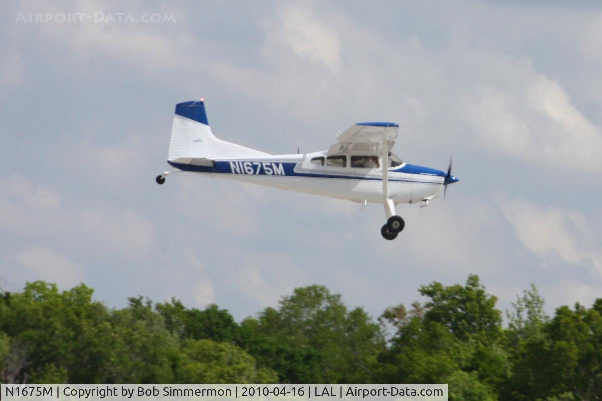N1675M, 1971 Cessna A185E Skywagon 185 C/N 18501867, Arriving at Lakeland, Florida during Sun N Fun 2010.