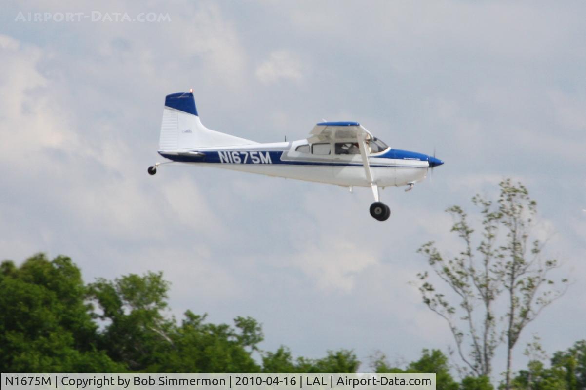 N1675M, 1971 Cessna A185E Skywagon 185 C/N 18501867, Arriving at Lakeland, Florida during Sun N Fun 2010.