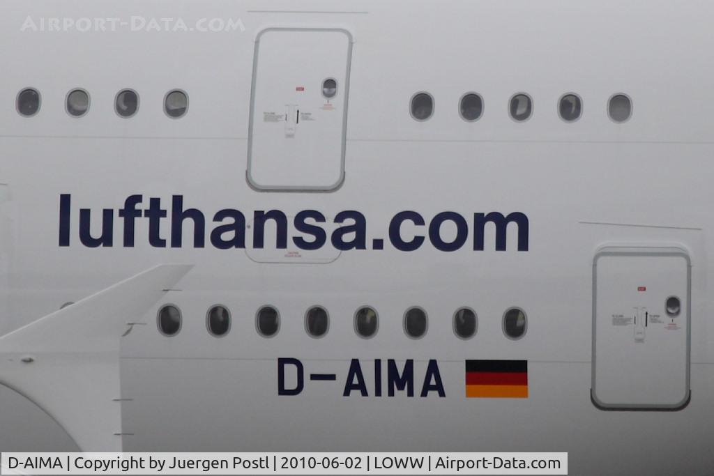 D-AIMA, 2010 Airbus A380-841 C/N 038, first landing in VIE/LOWW