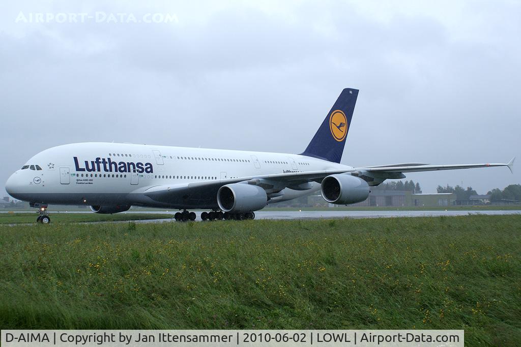 D-AIMA, 2010 Airbus A380-841 C/N 038, D-AIMA at Linz!