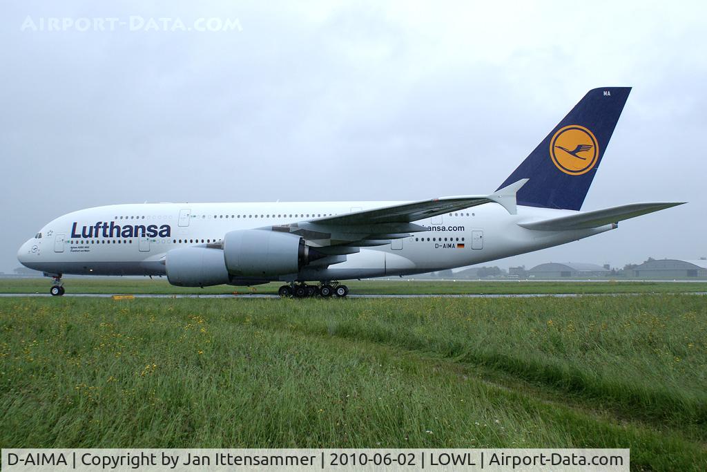 D-AIMA, 2010 Airbus A380-841 C/N 038, D-AIMA at Linz!