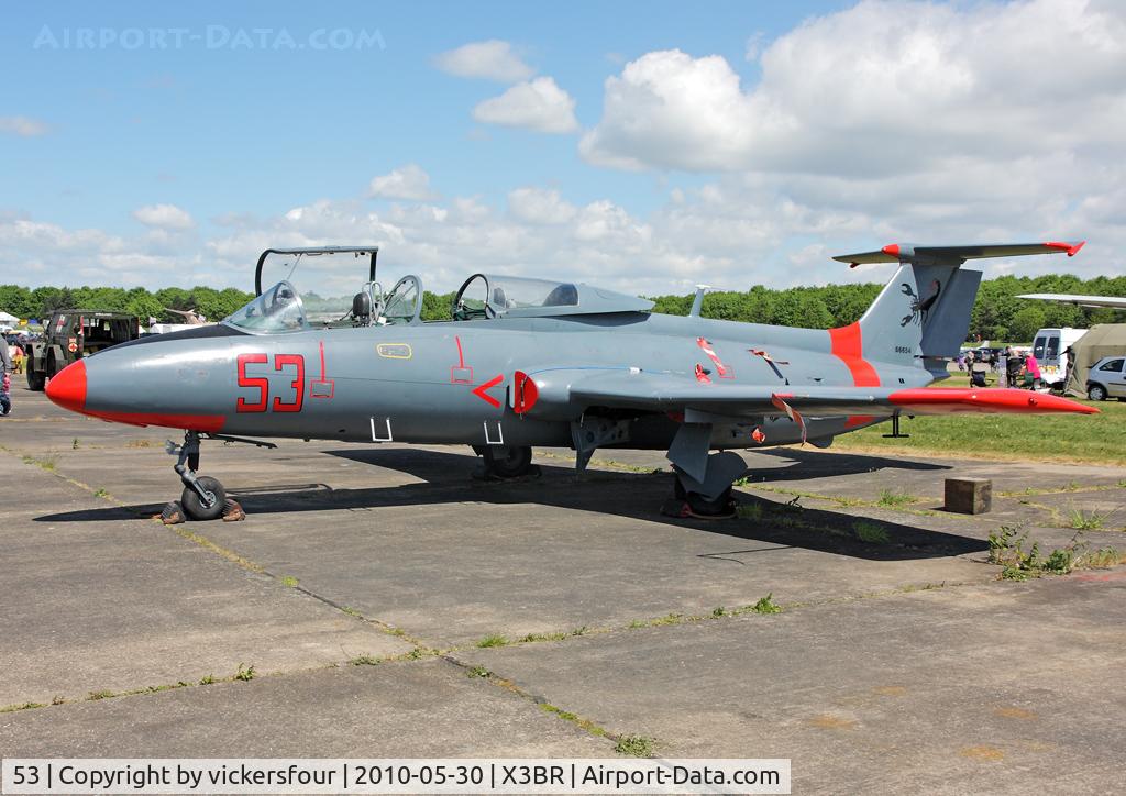 66654, Aero L-29 Delfin C/N 395189, Aero L-29 Delphin (c/n 395189). Former Romanian Air Force aircraft. Bruntingthorpe.
