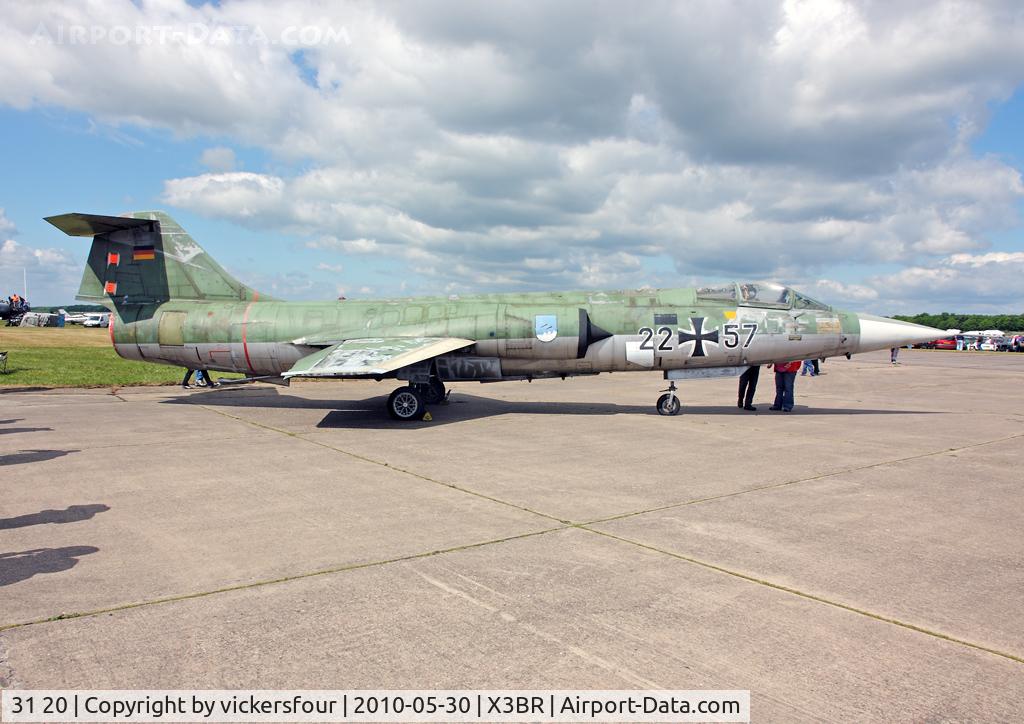 31 20, Lockheed F-104G Starfighter C/N 683-7138, West German Air Force, wears JBG-34 markings. Bruntingthorpe.