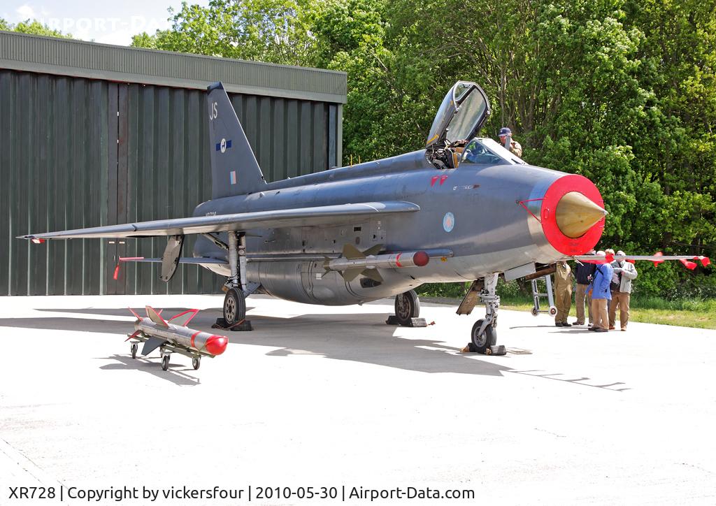 XR728, 1965 English Electric Lightning F.6 C/N 95213, Former Royal Air Force Lightning F6 (c/n 95211) wearing LTF markings coded 'JS'. Bruntingthorpe.
