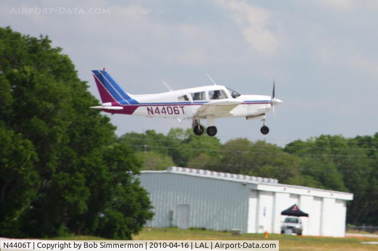 N4406T, 1972 Piper PA-28R-200 Cherokee Arrow C/N 28R-7235034, Arriving at Lakeland, Florida during Sun N Fun 2010.