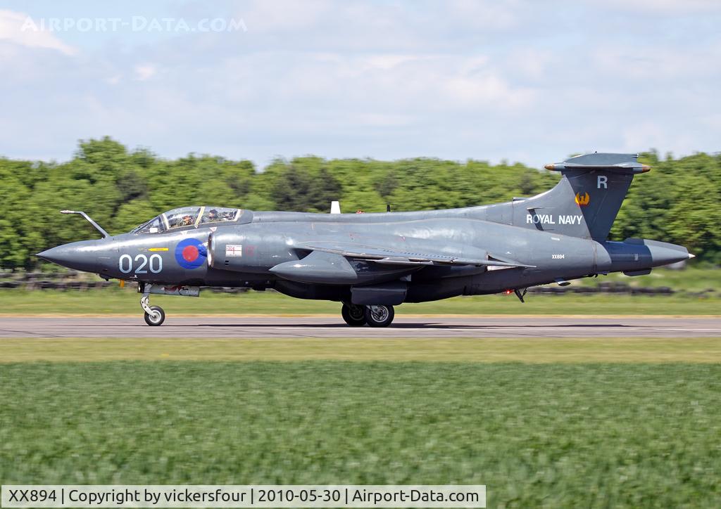 XX894, 1975 Hawker Siddeley Buccaneer S.2B C/N B3-03-74, Painted to represent a Royal Navy aircraft from 809 Squadron, coded 'R-020'. Bruntingthorpe.