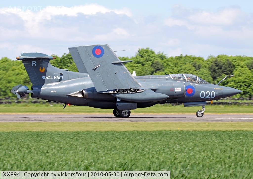 XX894, 1975 Hawker Siddeley Buccaneer S.2B C/N B3-03-74, Painted to represent a Royal Navy aircraft from 809 Squadron, coded 'R-020'. Bruntingthorpe.