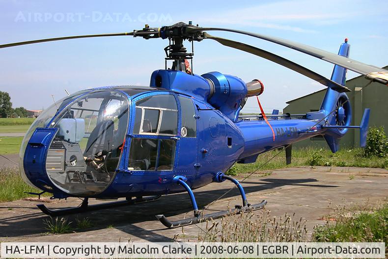 HA-LFM, 1976 Aerospatiale SA-341G Gazelle C/N 1301, Aerospatiale SA-341G Gazelle at Breighton Airfield in 2008.