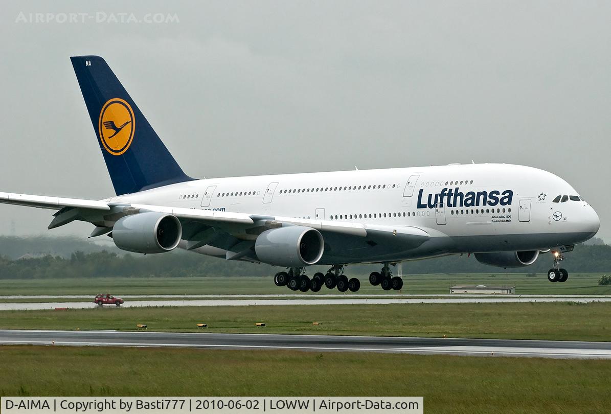 D-AIMA, 2010 Airbus A380-841 C/N 038, First A380 at Vienna